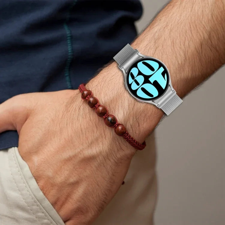 ボタンスタイル ミラノ磁気メタルウォッチバンド、Samsung Galaxy Watch 6用