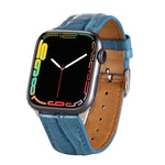 クロコダイルテクスチャーレザーリストストラップ、Apple Watch Series 7 45mm / 6 & SE & 5 & 4 44mm / 3 & 2 & 1 42mm 用、Apple Watch Ultra 49mm / Series 8&7 45mm / SE 2&6&SE&5&4 44mm / 3&2&1 42mm 用、Apple Watch Series 8&7 41mm / SE 2&6&SE&5&4 40mm / 3&2&1 38...