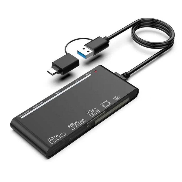 CR7 USB3.0 + Type-C 多機能カードリーダー CF / XD / MS / SD / TFカード 7-in-1、USB3.0 + Type-C
