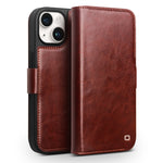 QIALINO クラシック 103 バックル 本革電話ケース、iPhone 17e / 16e 用、iPhone 17 Pro Max 用、iPhone 17 Pro 用、iPhone 17 用、iPhone Air 用、iPhone 15 Pro Max 用、iPhone 15 Plus 用、iPhone 15 用