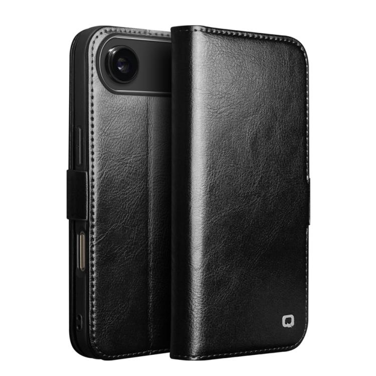 QIALINO クラシック 103 バックル 本革電話ケース、iPhone 17e / 16e 用、iPhone 17 Pro Max 用、iPhone 17 Pro 用、iPhone 17 用、iPhone Air 用、iPhone 15 Pro Max 用、iPhone 15 Plus 用、iPhone 15 用