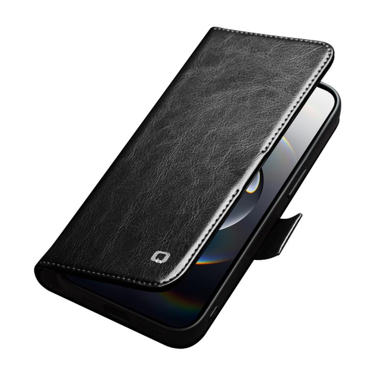 QIALINO クラシック 103 バックル 本革電話ケース、iPhone 17e / 16e 用、iPhone 17 Pro Max 用、iPhone 17 Pro 用、iPhone 17 用、iPhone Air 用、iPhone 15 Pro Max 用、iPhone 15 Plus 用、iPhone 15 用