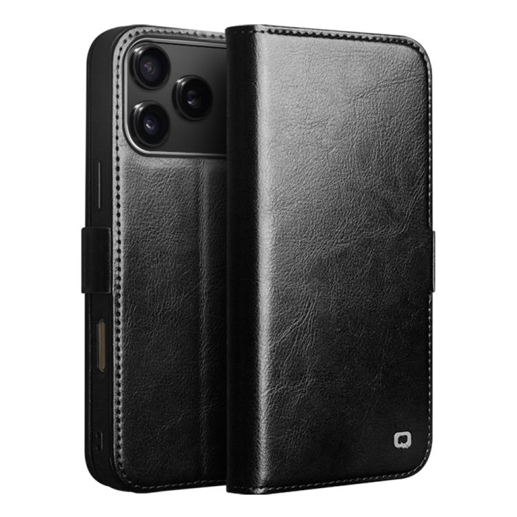 QIALINO クラシック 103 バックル 本革電話ケース、iPhone 17e / 16e 用、iPhone 17 Pro Max 用、iPhone 17 Pro 用、iPhone 17 用、iPhone Air 用、iPhone 15 Pro Max 用、iPhone 15 Plus 用、iPhone 15 用