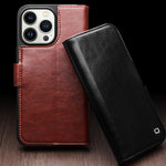 QIALINO クラシック 103 バックル 本革電話ケース、iPhone 17e / 16e 用、iPhone 17 Pro Max 用、iPhone 17 Pro 用、iPhone 17 用、iPhone Air 用、iPhone 15 Pro Max 用、iPhone 15 Plus 用、iPhone 15 用