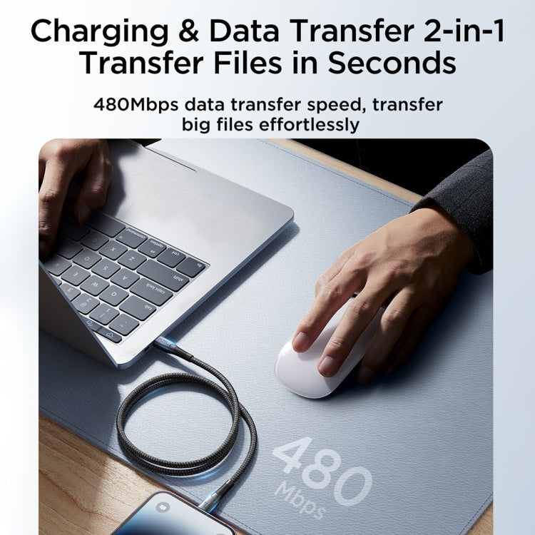 JOYROOM SA32-CL3 スターリーシリーズ 30W USB-C / Type-C から 8ピン 急速充電データケーブル USB-C / Type-C から 8ピン