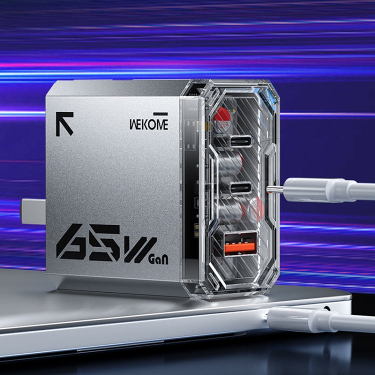 WK WP-U156 パイオニアシリーズ 65W USB+デュアル USB-C/Type-C GaN チャージャー、WP-U156