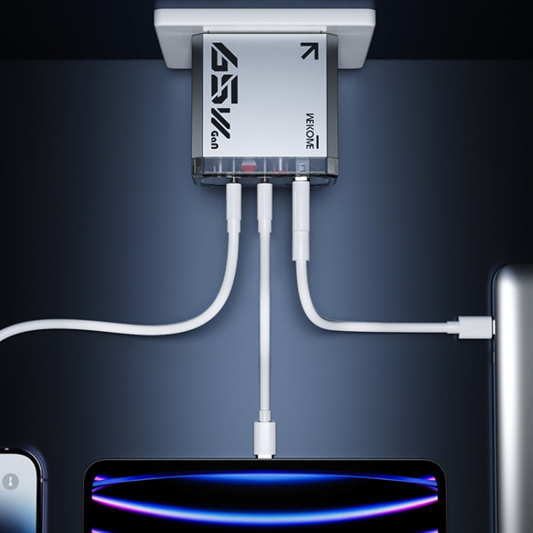 WK WP-U156 パイオニアシリーズ 65W USB+デュアル USB-C/Type-C GaN チャージャー、WP-U156