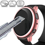 電気めっきPC保護ケース 強化ガラスフィルム付き、Samsung Galaxy Watch Active 2 40mm用、Samsung Galaxy Watch Active 2 44mm用