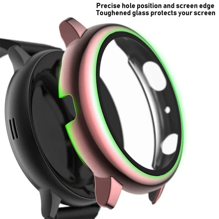 電気めっきPC保護ケース 強化ガラスフィルム付き、Samsung Galaxy Watch Active 2 40mm用、Samsung Galaxy Watch Active 2 44mm用