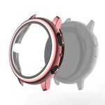 電気めっきPC保護ケース 強化ガラスフィルム付き、Samsung Galaxy Watch Active 2 40mm用、Samsung Galaxy Watch Active 2 44mm用