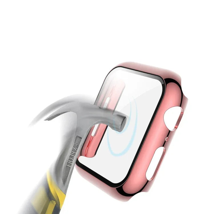 apple watch electroplated case showing hammer impact protection demonstration