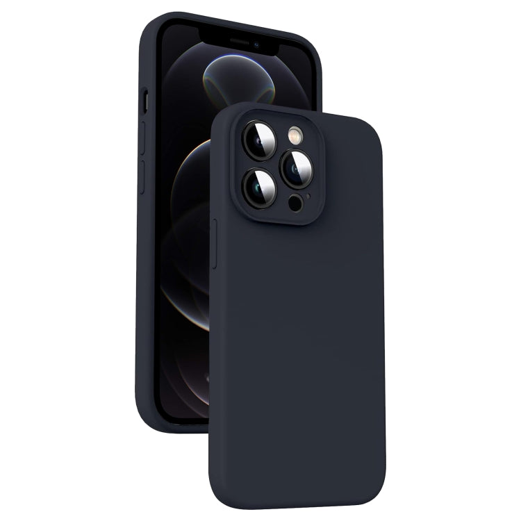 マイクロファイバー 液体シリコン 衝撃吸収スマホケース、iPhone 12 用、iPhone 12 Pro Max 用、iPhone 12 Pro 用