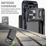 JEEHOOD C22 シリーズ ジッパー付き財布レザー電話ケース、デュアルストラップ付き、iPhone 17 Pro Max 用、iPhone 17 Pro 用、iPhone Air 用、iPhone 16 Pro Max 用、iPhone 16 Pro 用、iPhone 16 Plus 用、iPhone 16 用、iPhone 15 Pro Max 用