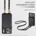 JEEHOOD C22 シリーズ ジッパー付き財布レザー電話ケース、デュアルストラップ付き、iPhone 17 Pro Max 用、iPhone 17 Pro 用、iPhone Air 用、iPhone 16 Pro Max 用、iPhone 16 Pro 用、iPhone 16 Plus 用、iPhone 16 用、iPhone 15 Pro Max 用