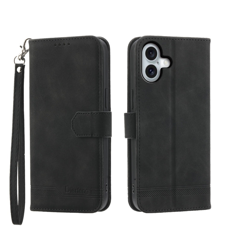 Dierfeng ドリームライン TPU ハイブリッド PU レザー iPhoneケース、iPhone 17 Pro Max 用、iPhone 17 Pro 用、iPhone 17 用、iPhone Air 用、iPhone 16e 用、iPhone 16 Pro Max 用、iPhone 16 Pro 用、iPhone 16 Plus 用