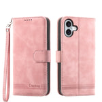 Dierfeng ドリームライン TPU ハイブリッド PU レザー iPhoneケース、iPhone 17 Pro Max 用、iPhone 17 Pro 用、iPhone 17 用、iPhone Air 用、iPhone 16e 用、iPhone 16 Pro Max 用、iPhone 16 Pro 用、iPhone 16 Plus 用