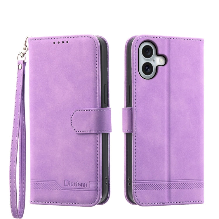 Dierfeng ドリームライン TPU ハイブリッド PU レザー iPhoneケース、iPhone 17 Pro Max 用、iPhone 17 Pro 用、iPhone 17 用、iPhone Air 用、iPhone 16e 用、iPhone 16 Pro Max 用、iPhone 16 Pro 用、iPhone 16 Plus 用