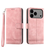 Dierfeng ドリームライン TPU ハイブリッド PU レザー iPhoneケース、iPhone 17 Pro Max 用、iPhone 17 Pro 用、iPhone 17 用、iPhone Air 用、iPhone 16e 用、iPhone 16 Pro Max 用、iPhone 16 Pro 用、iPhone 16 Plus 用
