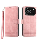 Dierfeng ドリームライン TPU ハイブリッド PU レザー iPhoneケース、iPhone 17 Pro Max 用、iPhone 17 Pro 用、iPhone 17 用、iPhone Air 用、iPhone 16e 用、iPhone 16 Pro Max 用、iPhone 16 Pro 用、iPhone 16 Plus 用