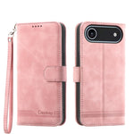 Dierfeng ドリームライン TPU ハイブリッド PU レザー iPhoneケース、iPhone 17 Pro Max 用、iPhone 17 Pro 用、iPhone 17 用、iPhone Air 用、iPhone 16e 用、iPhone 16 Pro Max 用、iPhone 16 Pro 用、iPhone 16 Plus 用