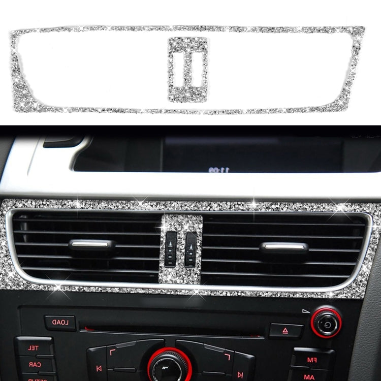 For Audi A4 / A5 / Q5 2pcs Car Air Conditioner Outlet Diamond Decoration Sticker, Air Conditioner Outlet Left Drive, Air Conditioner Outlet Right Drive