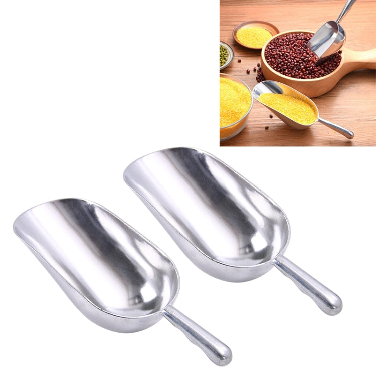 2 PCS Stainless Steel Multifunctional Shovel Aluminum Alloy Ice Shovel Food Tea Shovel Tea Spoon, M