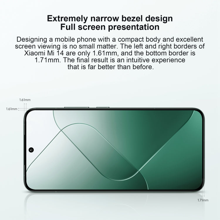 Xiaomi 14、6.36インチ Xiaomi HyperOS Snapdragon 8 Gen 3 オクタコア 4nm 最大3.3GHz、NFC、ネットワーク：5G、12GB+256GB、16GB+512GB、16GB+1TB
