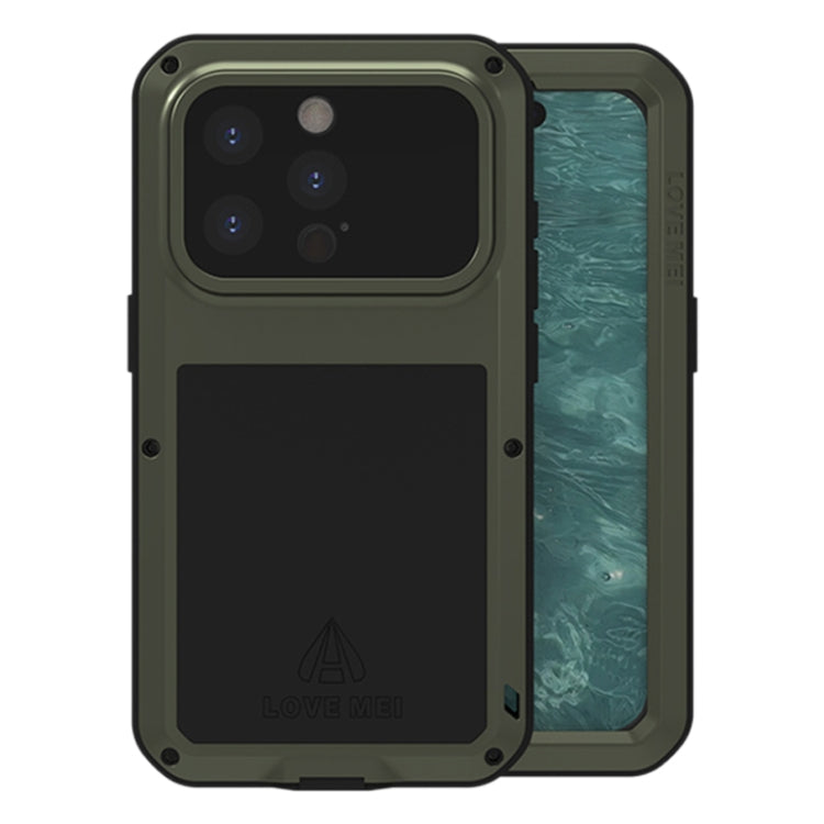 LOVE MEI メタルショックプルーフ 防水 防塵 iPhoneケース、iPhone 17 Pro Max 用、iPhone 17 Pro 用、iPhone 17 用、iPhone 16 Pro Max 用、iPhone 16 Pro 用、iPhone 16 用、iPhone 15 Pro Max 用、iPhone 15 Pro 用