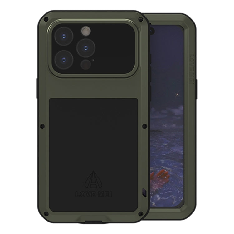 LOVE MEI メタルショックプルーフ 防水 防塵 iPhoneケース、iPhone 17 Pro Max 用、iPhone 17 Pro 用、iPhone 17 用、iPhone 16 Pro Max 用、iPhone 16 Pro 用、iPhone 16 用、iPhone 15 Pro Max 用、iPhone 15 Pro 用