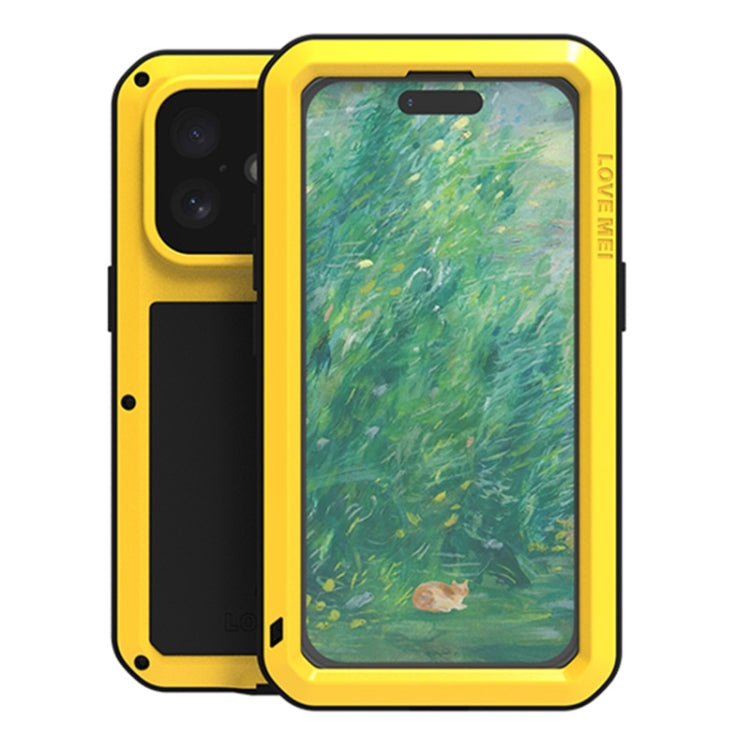 LOVE MEI メタルショックプルーフ 防水 防塵 iPhoneケース、iPhone 17 Pro Max 用、iPhone 17 Pro 用、iPhone 17 用、iPhone 16 Pro Max 用、iPhone 16 Pro 用、iPhone 16 用、iPhone 15 Pro Max 用、iPhone 15 Pro 用