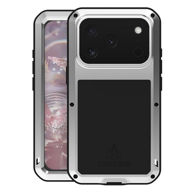 LOVE MEI メタルショックプルーフ 防水 防塵 iPhoneケース、iPhone 17 Pro Max 用、iPhone 17 Pro 用、iPhone 17 用、iPhone 16 Pro Max 用、iPhone 16 Pro 用、iPhone 16 用、iPhone 15 Pro Max 用、iPhone 15 Pro 用