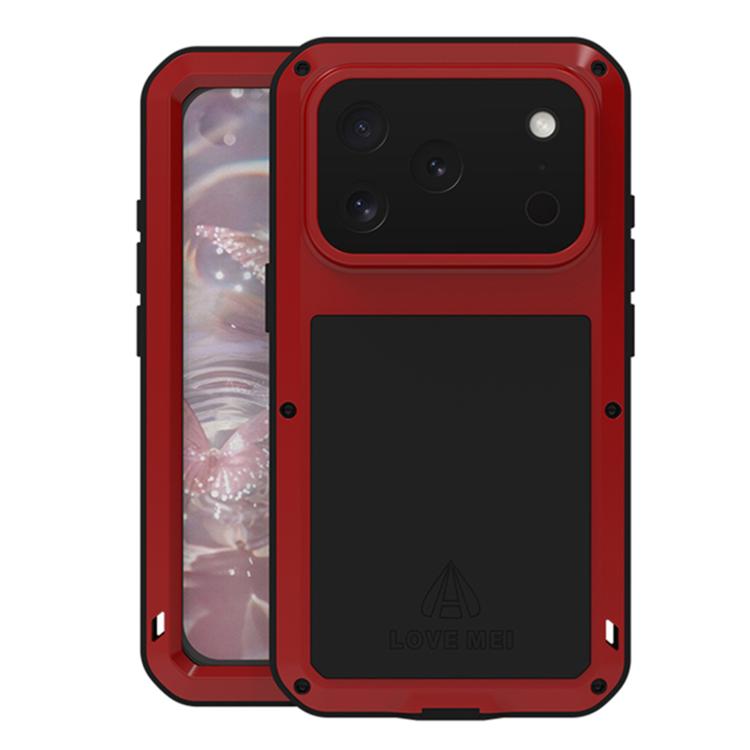 LOVE MEI メタルショックプルーフ 防水 防塵 iPhoneケース、iPhone 17 Pro Max 用、iPhone 17 Pro 用、iPhone 17 用、iPhone 16 Pro Max 用、iPhone 16 Pro 用、iPhone 16 用、iPhone 15 Pro Max 用、iPhone 15 Pro 用