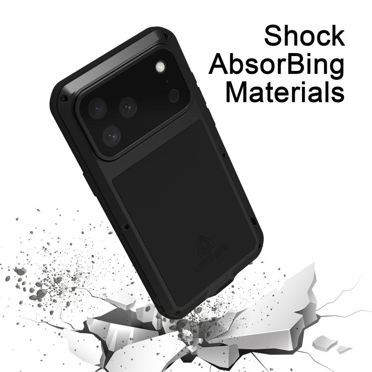 LOVE MEI メタルショックプルーフ 防水 防塵 iPhoneケース、iPhone 17 Pro Max 用、iPhone 17 Pro 用、iPhone 17 用、iPhone 16 Pro Max 用、iPhone 16 Pro 用、iPhone 16 用、iPhone 15 Pro Max 用、iPhone 15 Pro 用