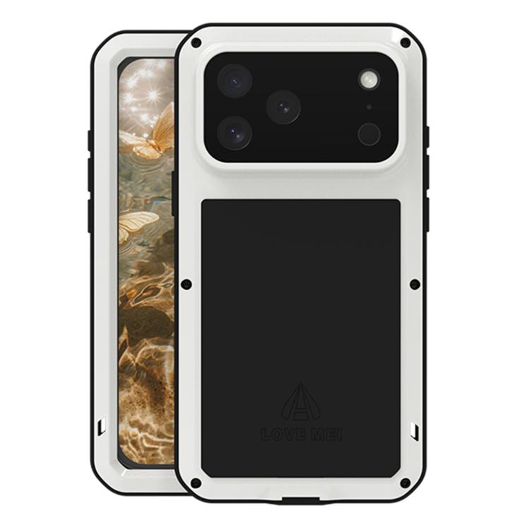 LOVE MEI メタルショックプルーフ 防水 防塵 iPhoneケース、iPhone 17 Pro Max 用、iPhone 17 Pro 用、iPhone 17 用、iPhone 16 Pro Max 用、iPhone 16 Pro 用、iPhone 16 用、iPhone 15 Pro Max 用、iPhone 15 Pro 用