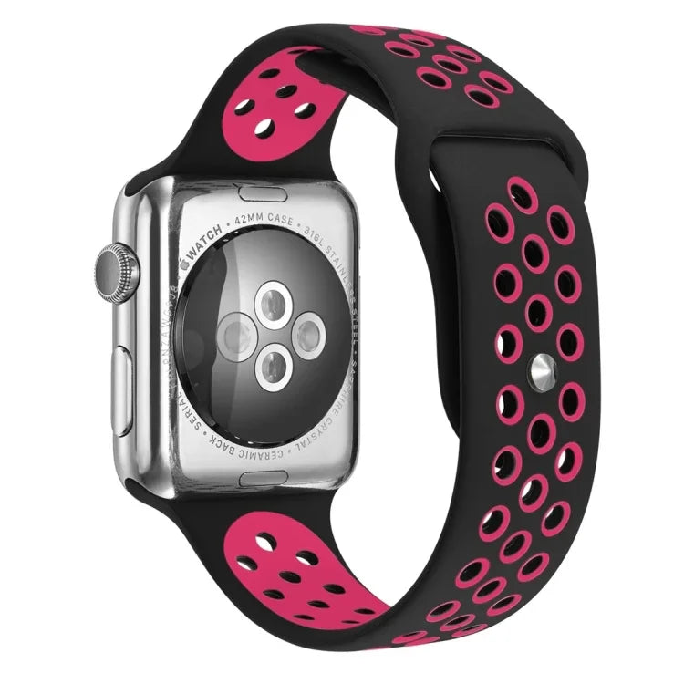 スポーツシリコン時計バンド スタンダードエディション Apple Watch Series 7 41mm / 6＆SE＆5＆4 40mm / 3＆2＆1 38mm用、Apple Watch Ultra 49mm / Series 8＆7 45mm / SE 2＆6＆SE＆5＆4 44mm / 3＆2＆1 42mm用
