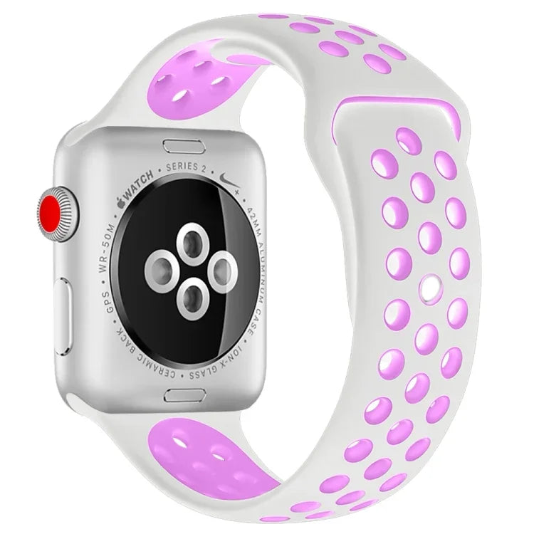 スポーツシリコン時計バンド スタンダードエディション Apple Watch Series 7 41mm / 6＆SE＆5＆4 40mm / 3＆2＆1 38mm用、Apple Watch Ultra 49mm / Series 8＆7 45mm / SE 2＆6＆SE＆5＆4 44mm / 3＆2＆1 42mm用
