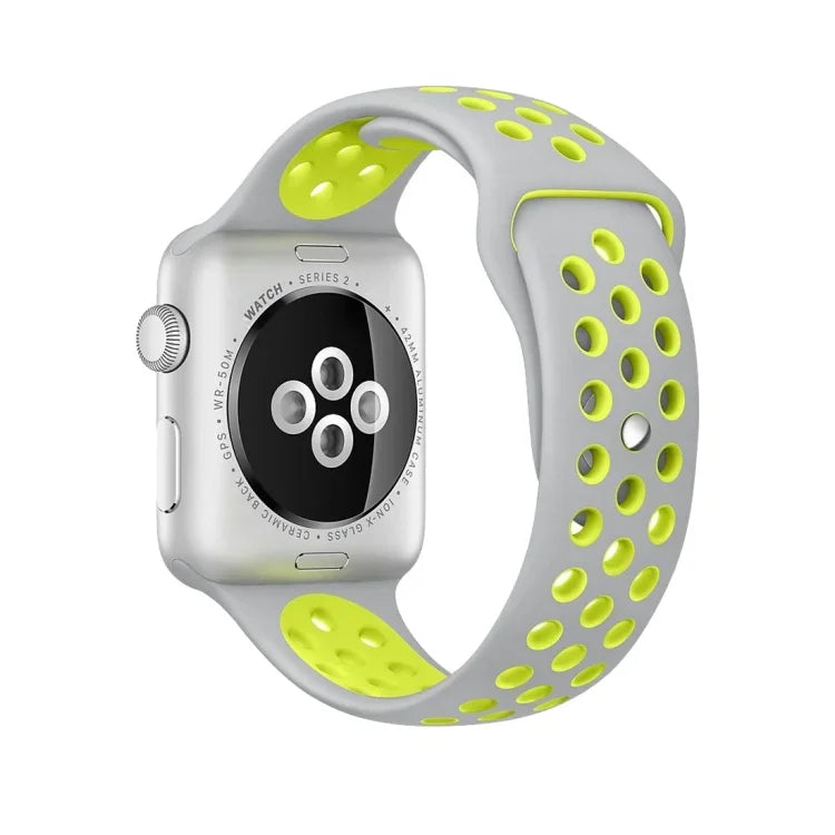 スポーツシリコン時計バンド スタンダードエディション Apple Watch Series 7 41mm / 6＆SE＆5＆4 40mm / 3＆2＆1 38mm用、Apple Watch Ultra 49mm / Series 8＆7 45mm / SE 2＆6＆SE＆5＆4 44mm / 3＆2＆1 42mm用
