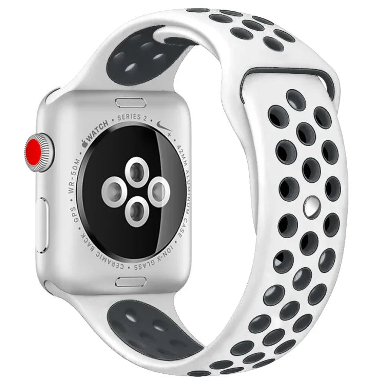 スポーツシリコン時計バンド スタンダードエディション Apple Watch Series 7 41mm / 6＆SE＆5＆4 40mm / 3＆2＆1 38mm用、Apple Watch Ultra 49mm / Series 8＆7 45mm / SE 2＆6＆SE＆5＆4 44mm / 3＆2＆1 42mm用