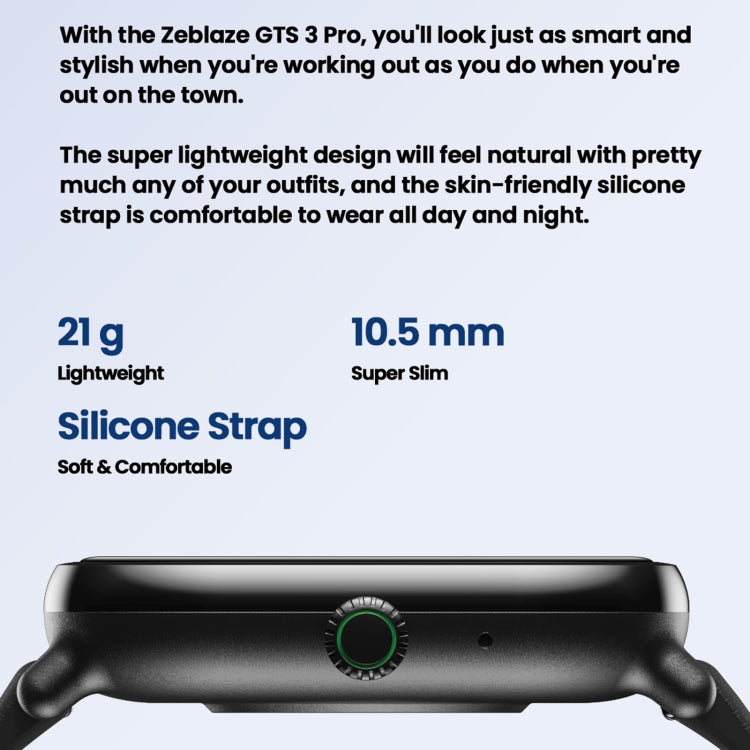 Zeblaze GTS 3 Pro IP68 1.97インチ HD フィットネススマートウォッチ