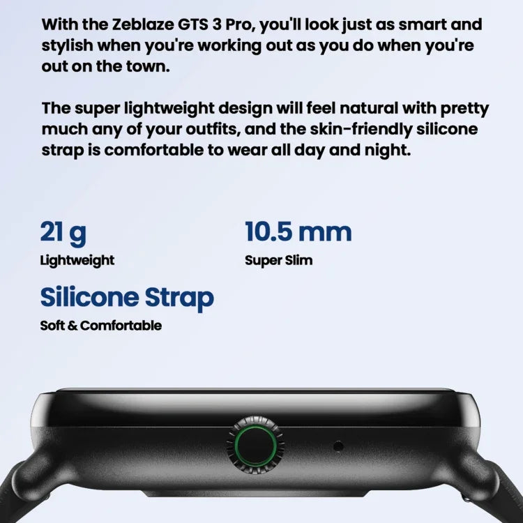 Zeblaze GTS 3 Pro IP68 1.97インチ HD フィットネススマートウォッチ