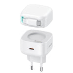 USAMS US-CC202 SMFシリーズ PD35W デュアル Type-C ポート GaN 急速充電器、EUプラグ