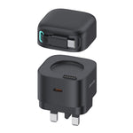 USAMS US-CC204 SMFシリーズ PD35W デュアル Type-C ポート GaN 急速充電器、UKプラグ