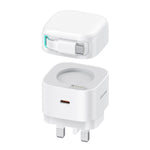USAMS US-CC204 SMFシリーズ PD35W デュアル Type-C ポート GaN 急速充電器、UKプラグ