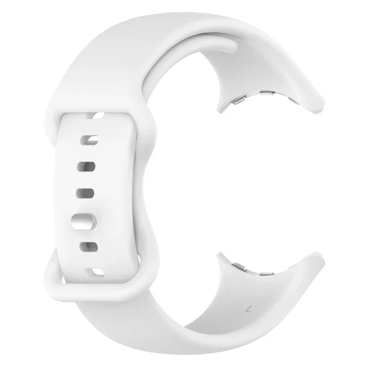 For Google Pixel Watch 4 / 3 / 2 / 1 41mm Solid Color Silicone Watch Band, S Size, L Size