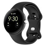 For Google Pixel Watch 4 / 3 / 2 / 1 41mm Solid Color Silicone Watch Band, S Size, L Size