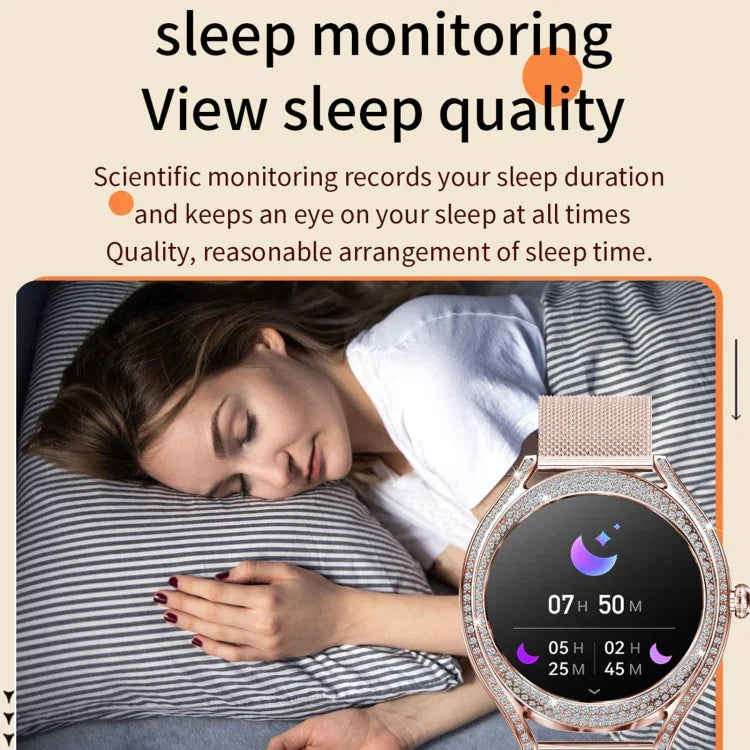 V66 1.28インチ BT5.0 スマートウォッチ 心拍数 / 睡眠検出対応, シリコンストラップ