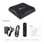 X96 max+ 4K スマートTVボックス、Android 9.0、Amlogic S905X3 クアッドコア Cortex-A55、4GB+64GB、LAN、AV、2.4G/5G WiFi、USBx2、TFカード対応、EUプラグ、UKプラグ、AUプラグ