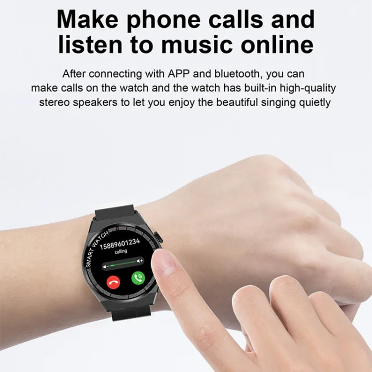 GT3 スマートブレスレット, 1.5インチ スマートウォッチ, Bluetooth通話 / 心拍数 / 血圧 / 血中酸素