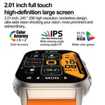 G41 スマートブレスレット, 2.01インチ IP67防水スマートウォッチ, Bluetooth通話 / 心拍数 / 非侵襲血糖値 / HRV / MET