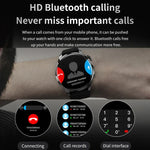 TM05 Pro スマートブレスレット、1.46インチ レザーバンド IP67防水 スマートウォッチ、Bluetooth通話 / 心拍数 / 血圧 / 血中酸素、レザーバンド